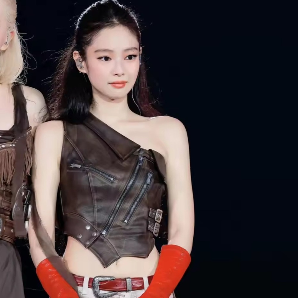 Asymmetrical Leather Top (Kpop Jennie)